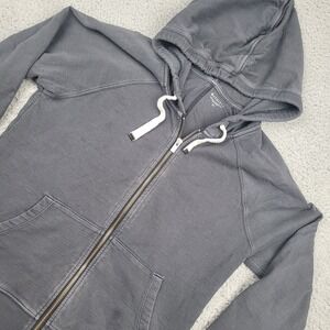Athleta Full Zip‎ Hoodie Sweatshirt Womens Size XS Gray Cotton Blend Casual